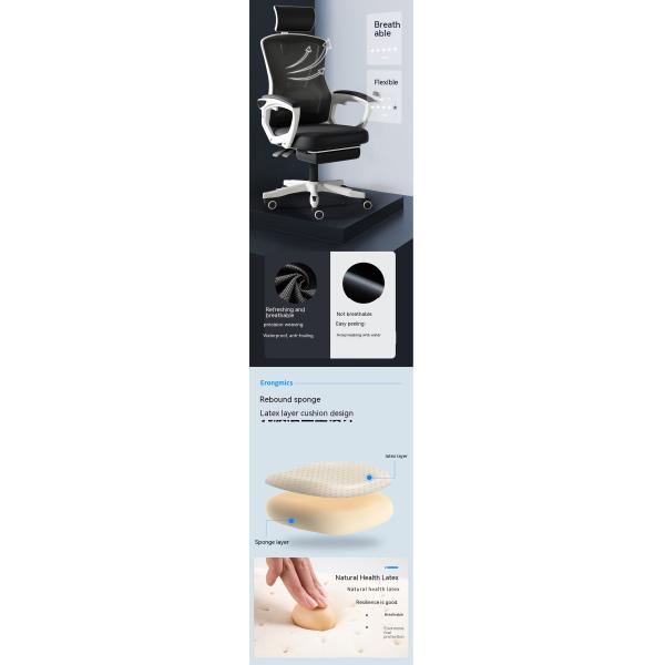 Home Office Gaming and Learning Reclining Computer Chair with Adjustable 3D Armrests