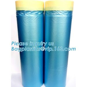 PE Taped Drop Masking Film For Car Painting Protective Plastic Film