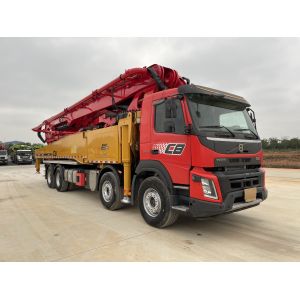 China Sany 56M Concrete Pump Truck with 5-Section Z-Type Boom and 180 m³/h Output on Volvo Chassis on sale