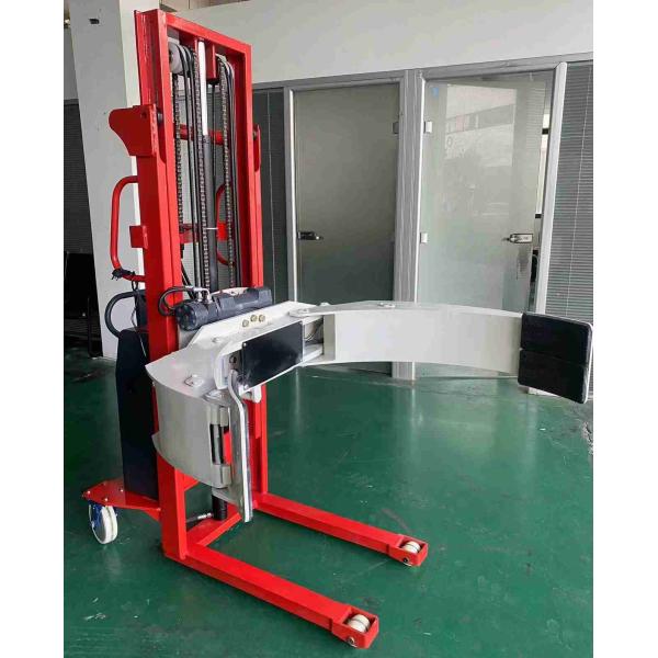 360 Degree 500kg 2000mm 2m Semi Electric Roll Stacker With Clamp And Pressure