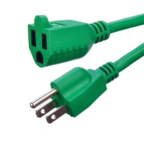 100FT ETL Listed SJTW 14/3 Electrical Orange Extension Cord Single Plug NEMA 5-15P to NEMA 5-15R with Length Customized