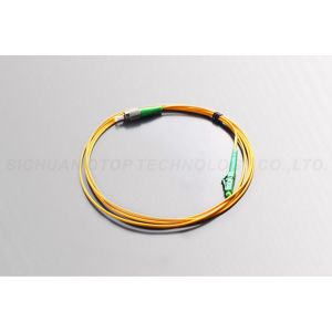 2.0mm Fiber Optic Patch Cord LC / APC - FC / APC PVC LZSH Cable Yellow