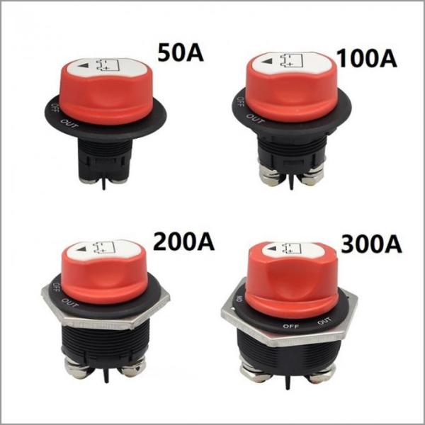 Battery Disconnect Switch 24V Battery Cut Shut Off Isolator Switch 50A 100A 200A 300A