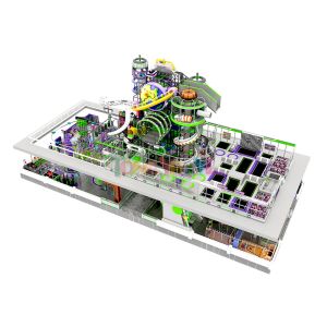 China Ninja Challenge Theme Trampoline Park Indoor 8FT 10FT 12FT Childrens Indoor Amusement Parks on sale