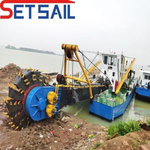 Cheap High Capacity Diesel Engine Wheel Bucket Suction Sand Dredger with Customized Request for sale