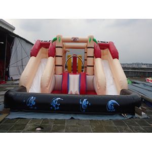 Cheap Outdoor Amusement Inflatable Water Slide CE Certificate Blower For Water Games for sale