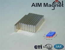 China N48 Grade Neodymium Magnet Block 50x7x1.2mm on sale
