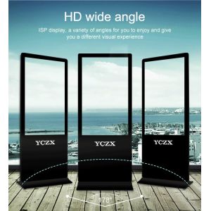 4K Full HD Floor Standing Digital Signage , Indoor Touch Screen Kiosk