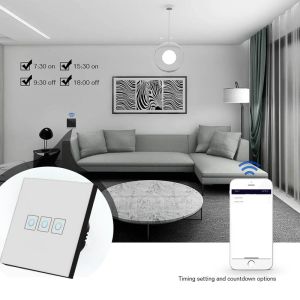 Smart Wifi Wall Touch Sensor Switch Remote Control 1 2 3 Gang Wireless Led Light