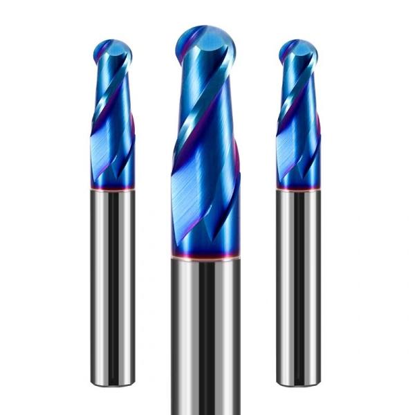Quality 2 Flute Ball End Mill Blue Nano Coating CNC Tool wholesale