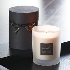 Cheap 100% soy wax scented &amp; forest glass candle with black printed label and packed into gift box for sale
