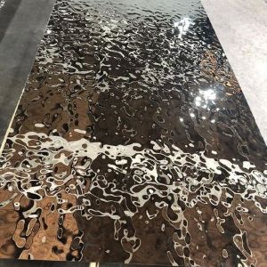 1000 x 2000mm 1219 x 2438mm Standard Size Water Ripple Stainless Steel Sheet AISI304