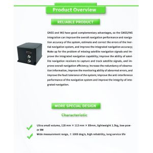 8W UNIVO UBTS770Y Antenna Gyro FOG Navigation System with Fibre Optic Gyroscope