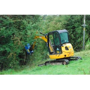 Orange / Black Excavator Flail Mower Q355B 300kg Mechanical ISO9001 Certified