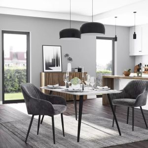 Muticolored Velvet Nordic Dining Chairs Aging Resistance Custom Made