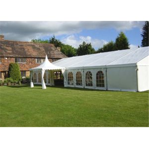 White Canvas Clearspan Fabric Structures Event Tent With Economical Wooden