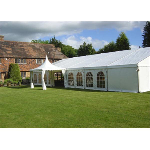 White Canvas Clearspan Fabric Structures Event Tent With Economical Wooden