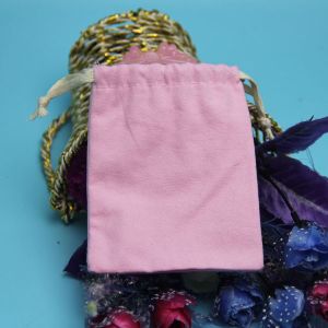 Plain White Gift Packaging Drawstring Bag Closure Type 8 X 10cm Size OEM Service