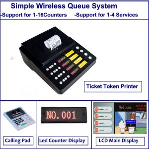 Simple Multiple Function wireless queue management ticket printer customer flow