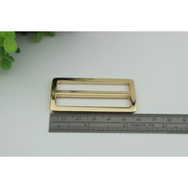 China manufacturer 50 mm nickel color bag adjuster slide strap metal tri-glide buckle