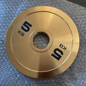 Cheap Wholesale High Quality Gold Chrome Plate Cast Iron Barbell Home Gym Equipment Barbell with Weight Plates Set for sale