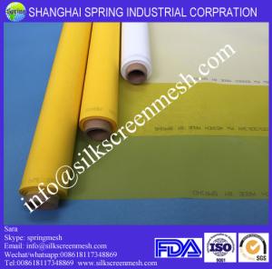 Cheap screen mesh for screen printing 120T white/yellow 100% polyester screen mesh for sale