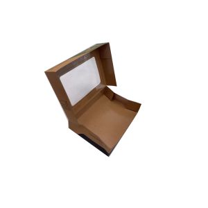 350GSM White Cardboard Paper Sushi Box With Anti Fog PVC Window
