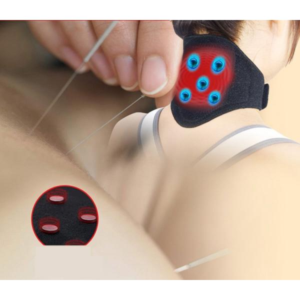 Self Heating Magnets Black Neck Support Belt Tourmaline Cloth For Men And Women