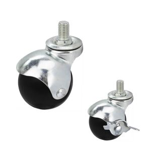 Threaded Stem Furniture Casters Side Brake Swivel Ball Casters