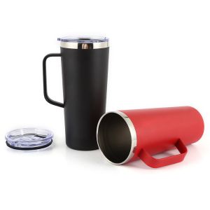 Cheap 24oz Stainless Steel Insulated Coffee Mugs With Handles Keep Beverage Hot &amp; Cold for sale
