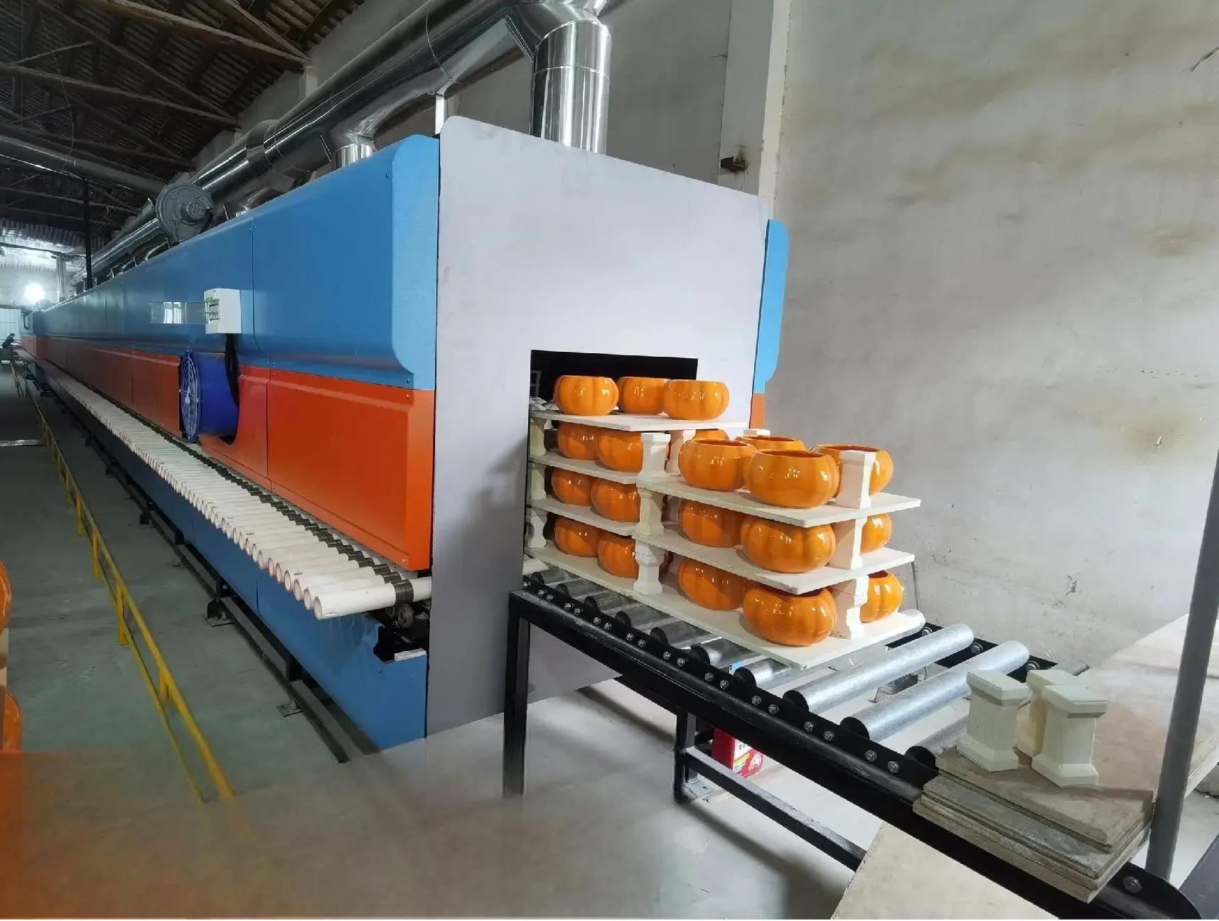Natural Gas Heating Roller Kiln with Customized Max Temperature and Loading