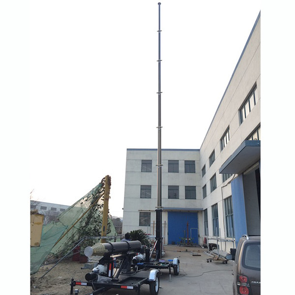 9m lockable pneumatic telescopic mast 400kg payloads- mobile antenna telecom