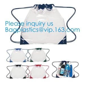 China Promotional Transparent PVC Clear Drawstring Backpack Bags,Promotional Hot Selling Waterproof Transparent PVC Backpack D on sale