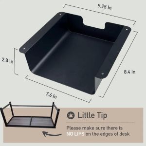 Carbon Steel Under Desk Storage Shelf Good Organizer for Adjustable Stand Up