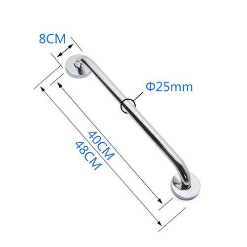 Easy Clean Bathroom Fixtures And Fittings / Polished Bathroom Grab Rails Max Load 150KG