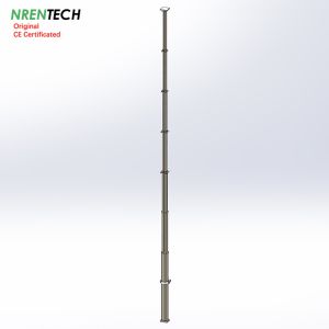 18m-400kg heavy duty payloads non-lockable pneumatic telescopic mast for antenna