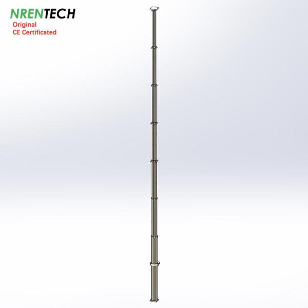 18m-400kg heavy duty payloads non-lockable pneumatic telescopic mast for antenna