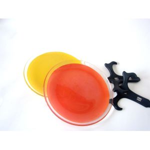10 Inch Transparent Edge Tinting Color Glass Charger Plates