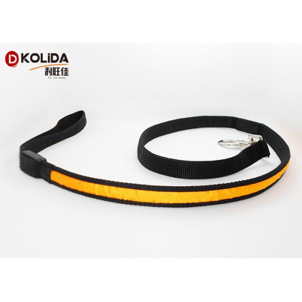 Quality Orange / Blue Easy Walking LED Dog Leash Nature Nylon With Basic Collars wholesale