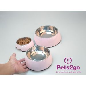 Rounded Shape 830g 1200ml Plastic Pet Feeder Bowls