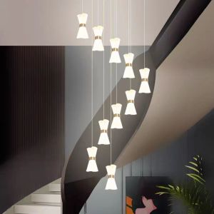 Modern Duplex Staircase Chandelier For Custom LOFT Apartment And Hotel Lobby