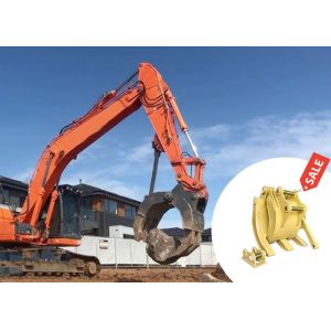 Cheap OEM Q355B NM400 Mechanical Stone Grapple , Mechanical Grab For Excavator for sale