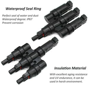 IP67 30A 3 To 1 T Branch Solar PV Connectors MMMF FFFM For Photovoltaic System