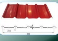 45# Steel 4KW Power Chain Drive Roof Tile Roll Forming Machine With PLC Control