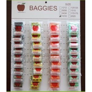 China cheap 100%LDPE plastic custom 3x3 zip seal bag/mini apple baggie, Air proof mini apple zip lock food storage bag with ow on sale