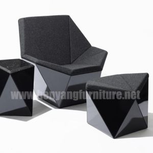 China Prism lounge chair with ottoman and table by Knoll on sale