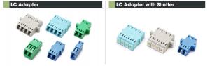 Cheap LC / UPC To LC / UPC Simplex Single Mode Fiber Adapter Plastic With Shutter for sale