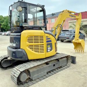 Original Mini Komatsu Used 55MR Excavator PC55MR-2 Digger with Hydraulic