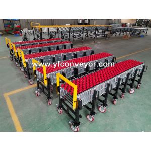 Flexible Gravity Plastic Skate Wheel Conveyor For Unloading Cartons
