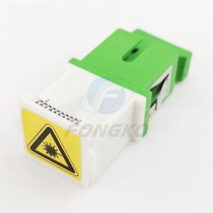China SM SC/APC White Auto Shutterwith metal shrapnel Green Fiber Optic Adapter on sale